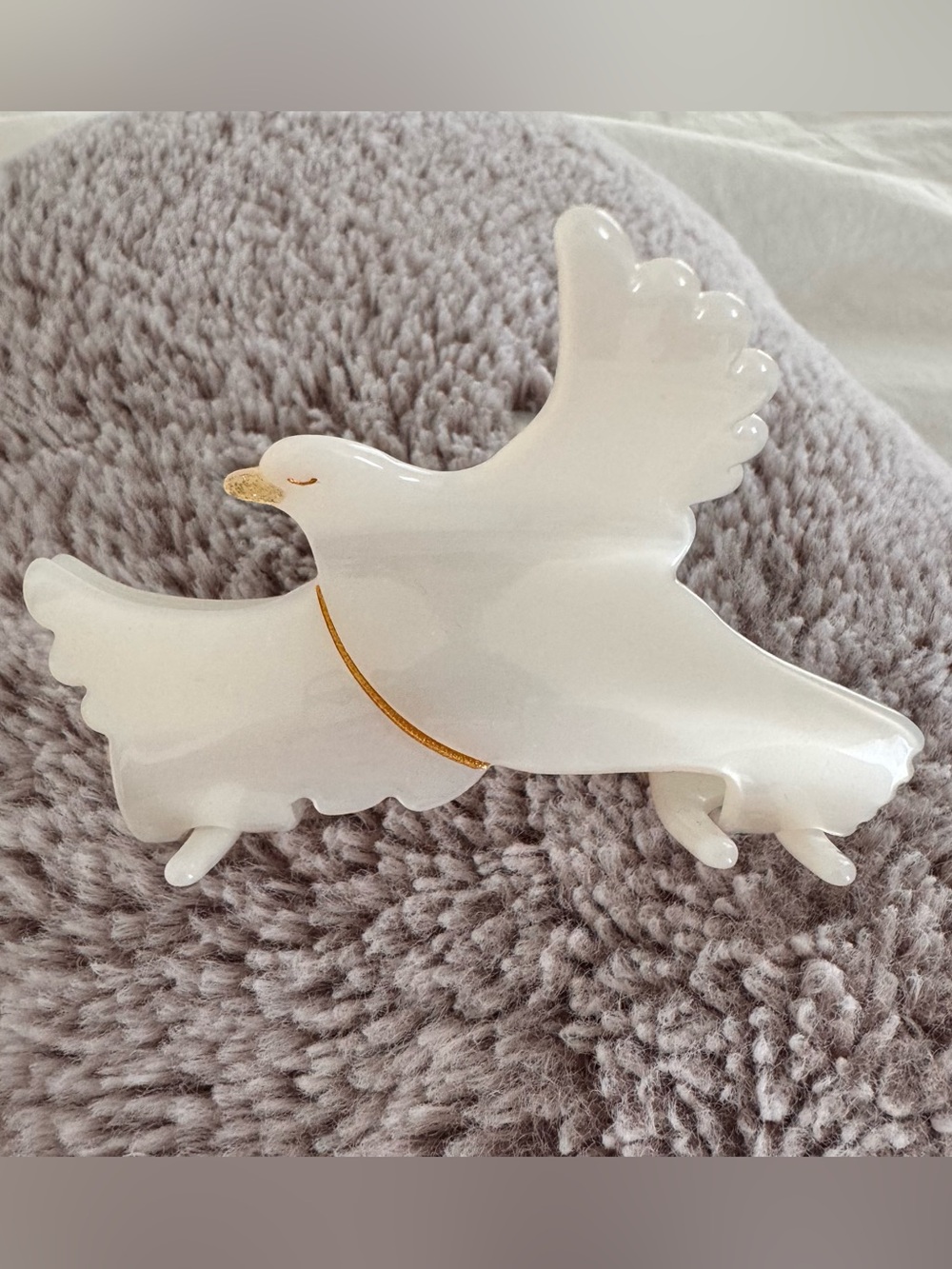 Coucou Suzette White Dove Hair Clip - Like New